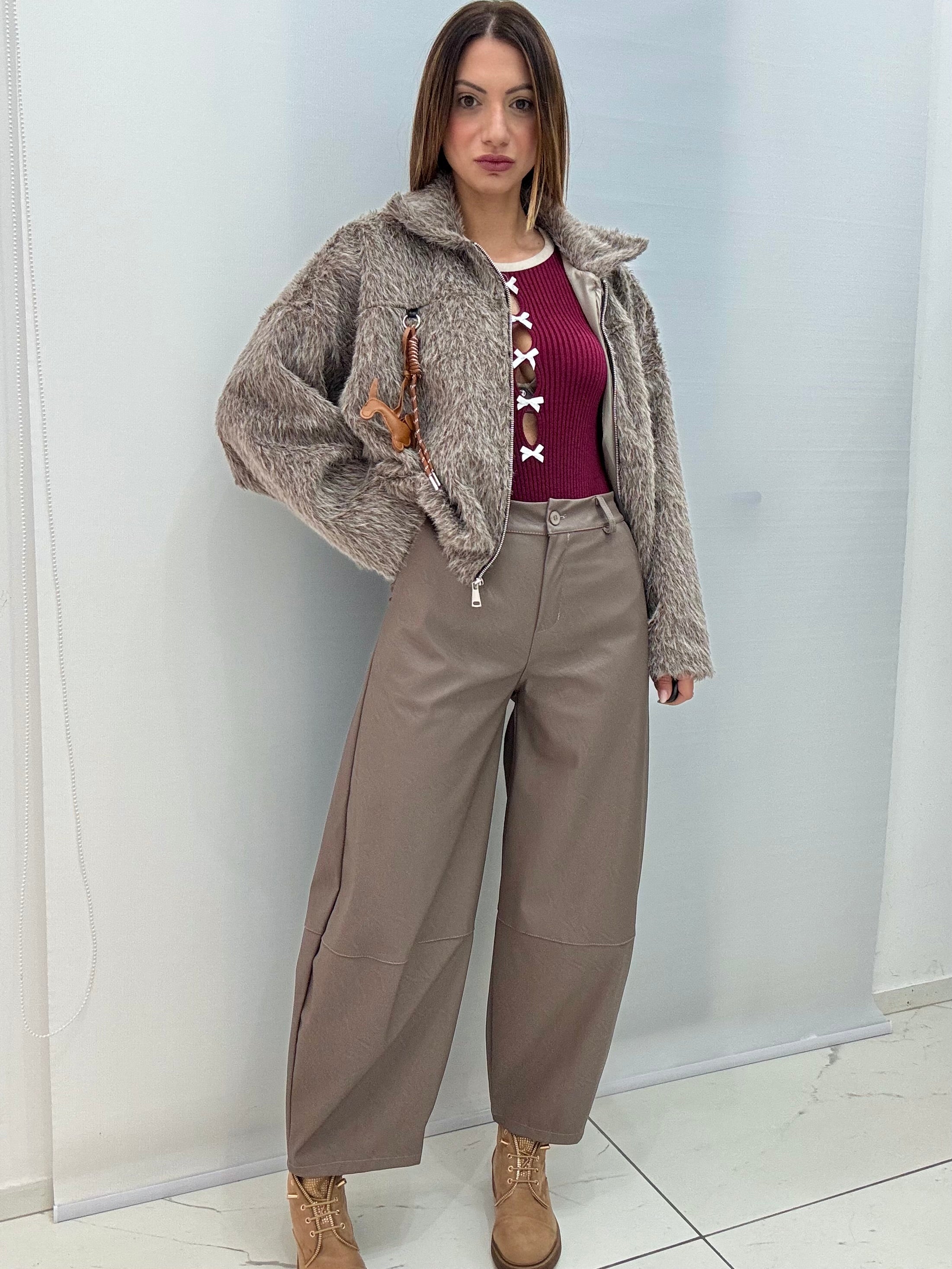 Pantalone Ballon art.18229 Tortora